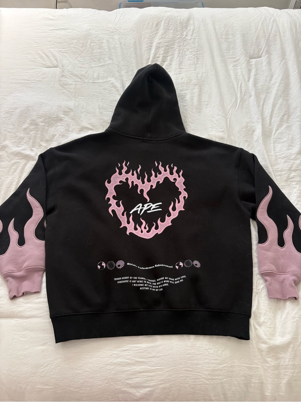 APE Heart on Fire Hoodie